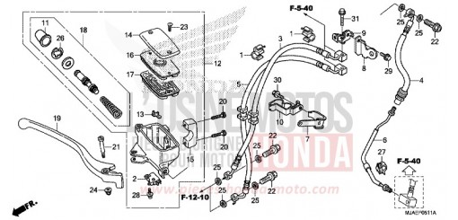 FRONT BRAKE MASTER CYLINDER (VT750C2S) VT750C2SE de 2014